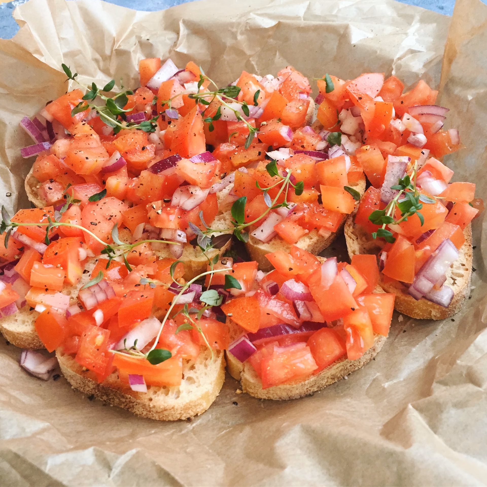 Hvilket brød er godt til bruschetta?
