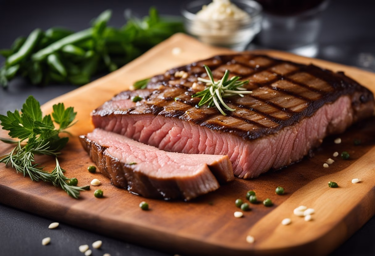 Hvor lang tid skal en flanksteak grilles?