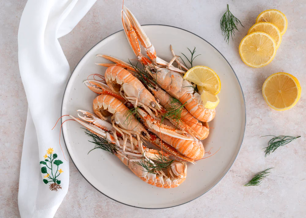 Hvor lang tid skal jomfruhummer have på grillen?