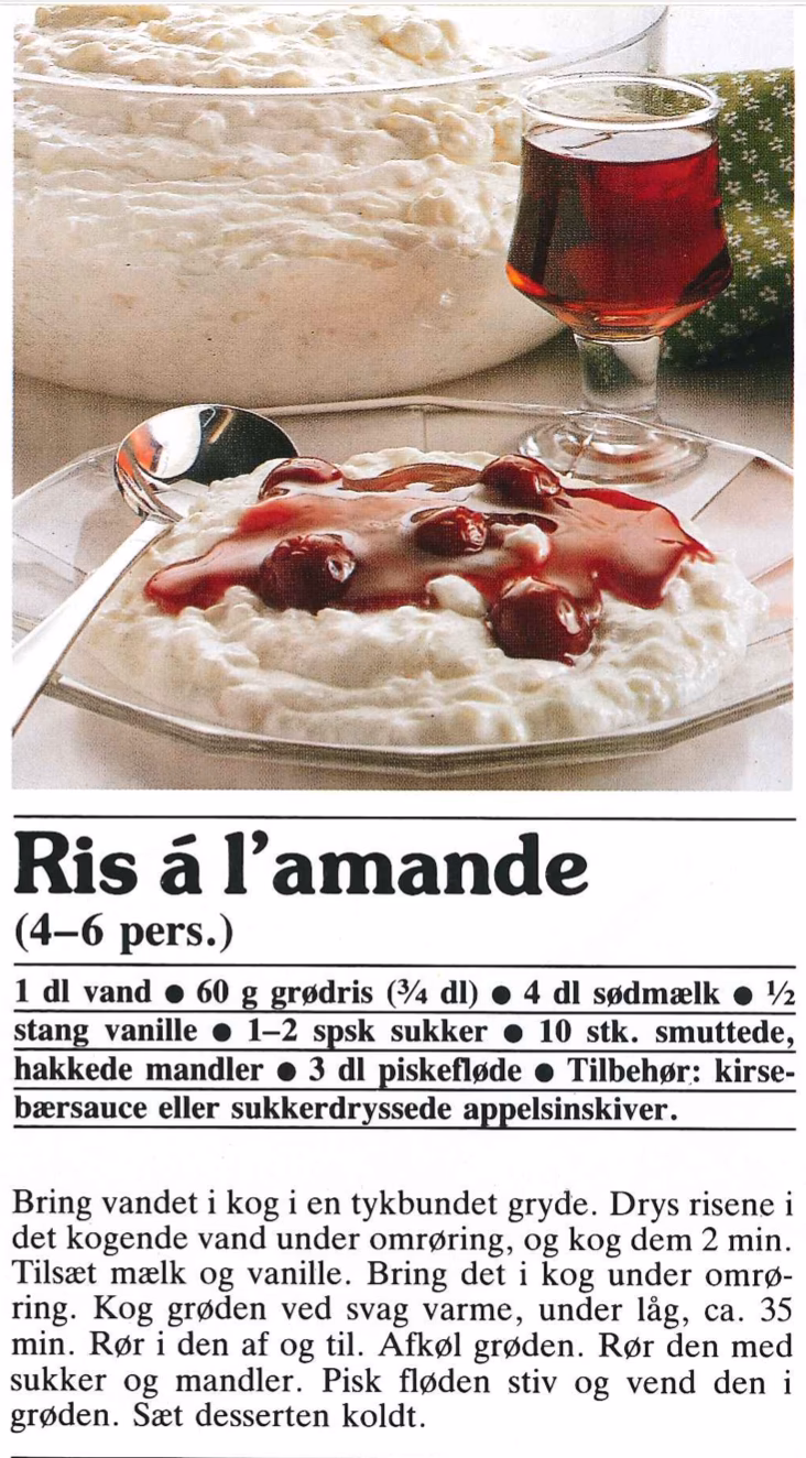 Hvor længe kan Karolines risalamande holde sig?