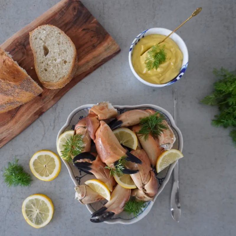 Hvor lang tid skal krabbeklør koges?