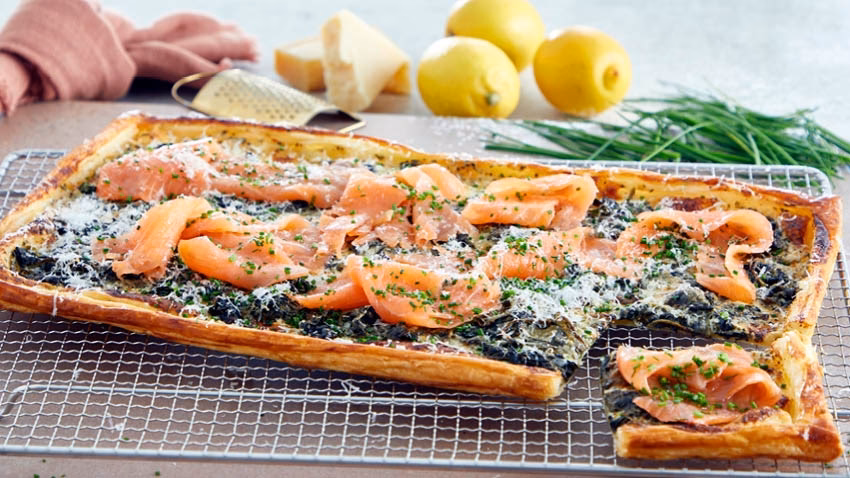 Hvad spiser man til indbagt laks?