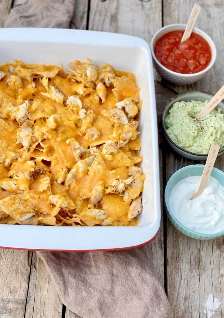 Hvor mange grader skål nachos være på?